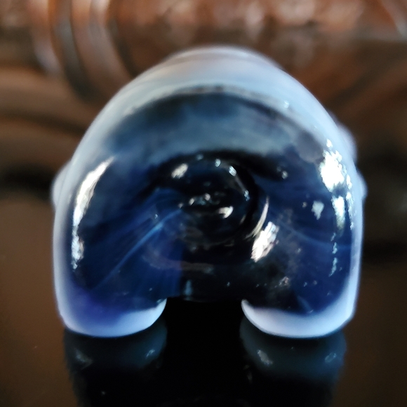 Vntg Boyd "Patrick the Bear" Masked Blue Indigo Purple Glass - Picture 4 of 8